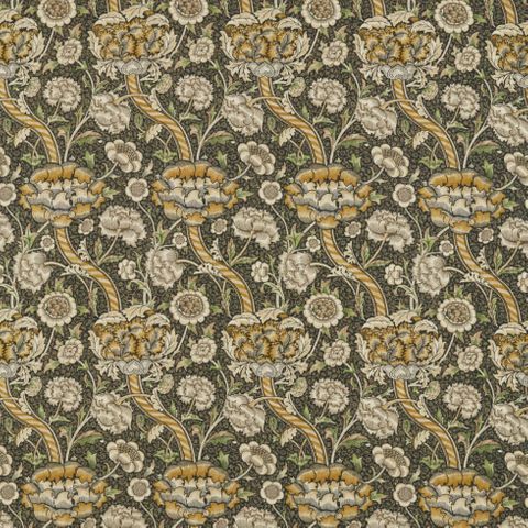 Wandle Charcoal/Mustard Upholstery Fabric