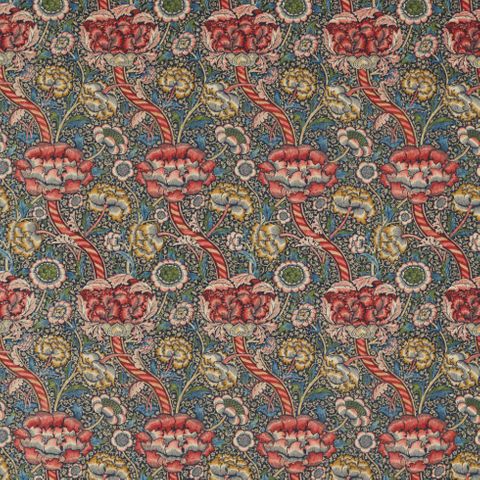 William Morris Morris Archive IV The Collector Fabrics Wandle Indigo/Carmine Bed Base Valance