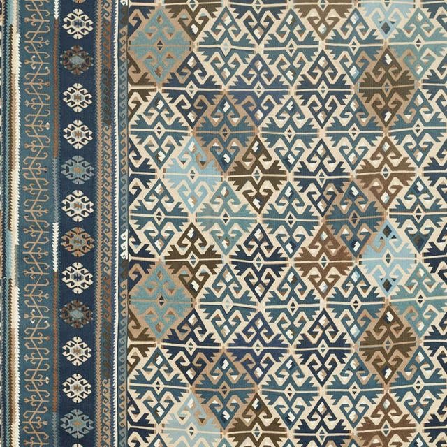 William Morris Morris Archive IV The Collector Fabrics Burdock & Star Indigo