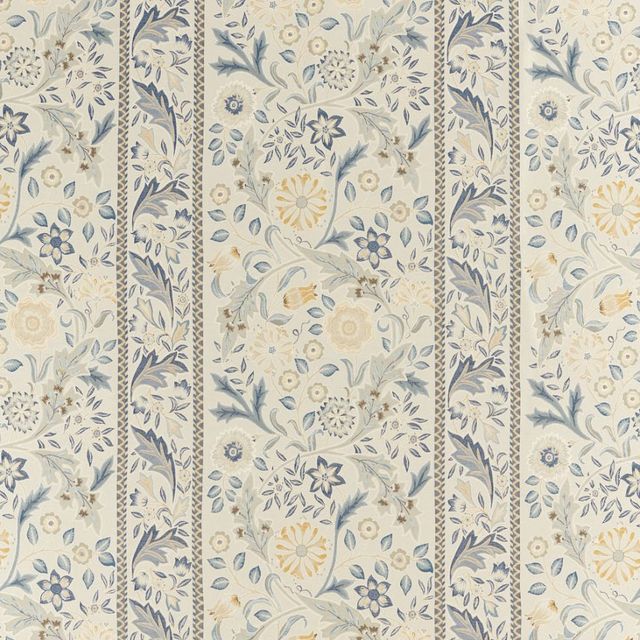 William Morris Morris Archive Lethaby Weaves Fabrics Wilhelmina Weave Indigo Upholstery Fabric