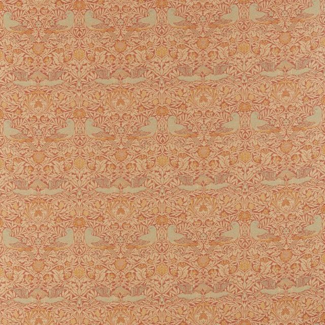 William Morris Morris Archive Lethaby Weaves Fabrics Bird Weave Brick