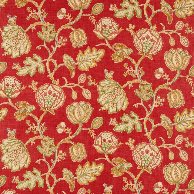 William Morris Morris Archive V Melsetter Fabrics Theodosia Red Upholstery Fabric