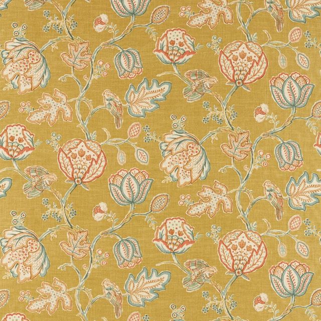 William Morris Morris Archive V Melsetter Fabrics Theodosia Saffron Upholstery Fabric