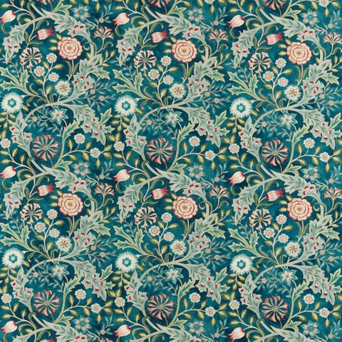 Wilhelmina Teal Upholstery Fabric