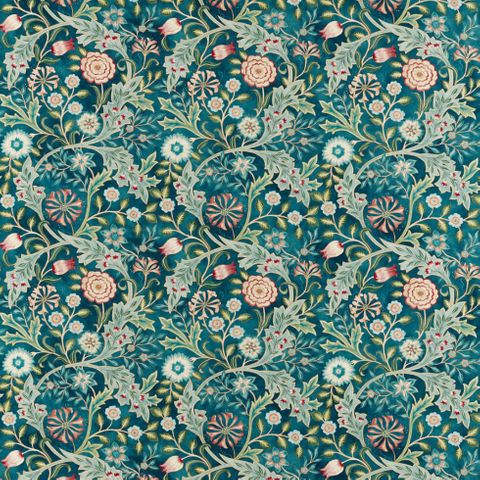 Wilhelmina Teal Upholstery Fabric