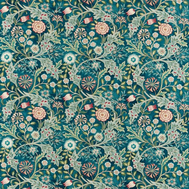 William Morris Morris Archive V Melsetter Fabrics Wilhelmina Teal