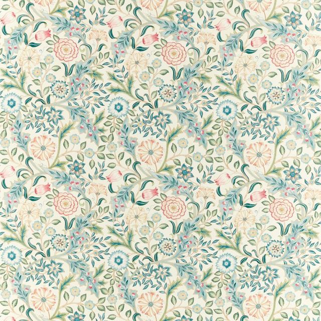 William Morris Morris Archive V Melsetter Fabrics Wilhelmina Ivory Upholstery Fabric
