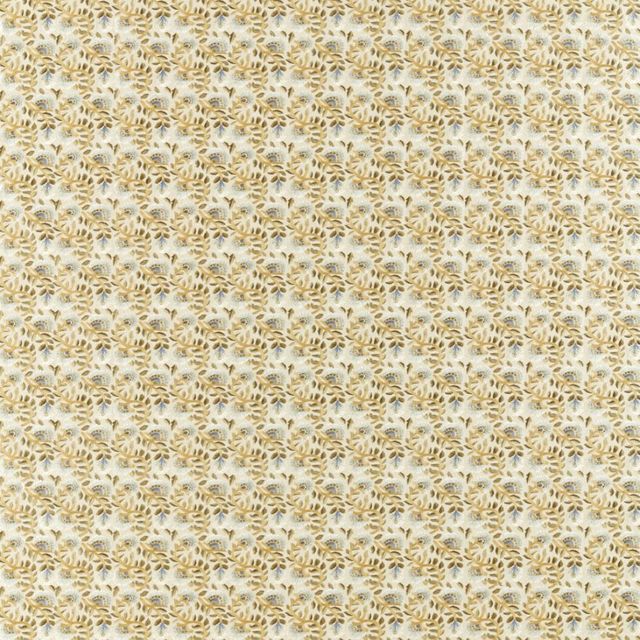 William Morris Morris Archive V Melsetter Fabrics Wardle Embroidery Bayleaf / Manilla Upholstery Fabric