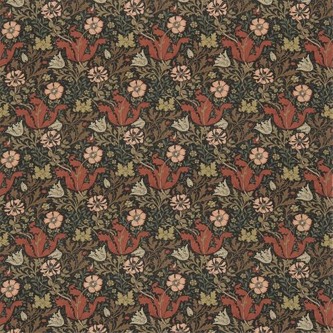 Compton Terracotta/Multi Upholstery Fabric