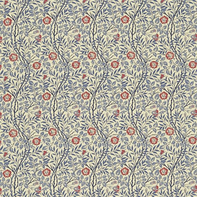 William Morris Morris Fabric Compendium I, II & III Sweet Briar Indigo/Red Morris