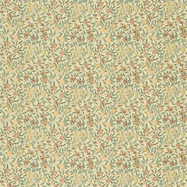 William Morris Morris Fabric Compendium I, II & III Fruit Minor Ivory/Teal Morris