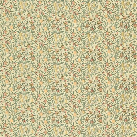 Fruit Minor Ivory/Teal Upholstery Fabric