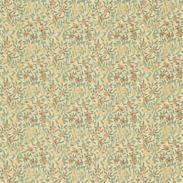 William Morris Morris Fabric Compendium I, II & III Fruit Minor Ivory/Teal