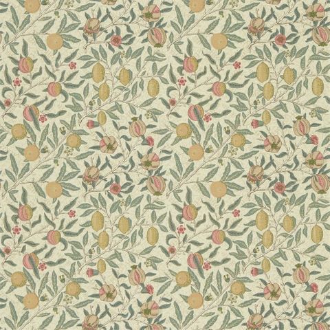 Fruit Cream/Teal Upholstery Fabric