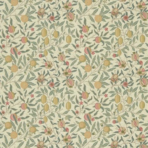Fruit Cream/Teal Upholstery Fabric