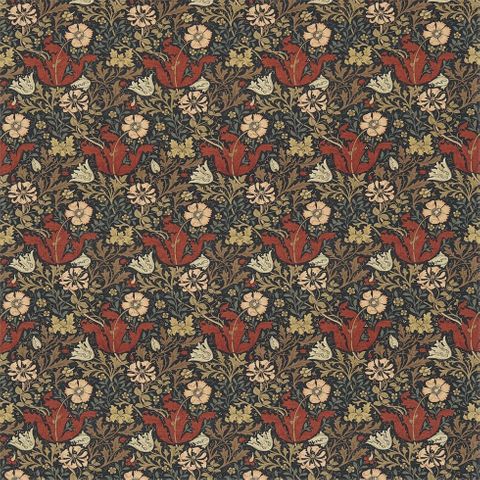 Compton Faded Terracotta/Multi Morris Upholstery Fabric