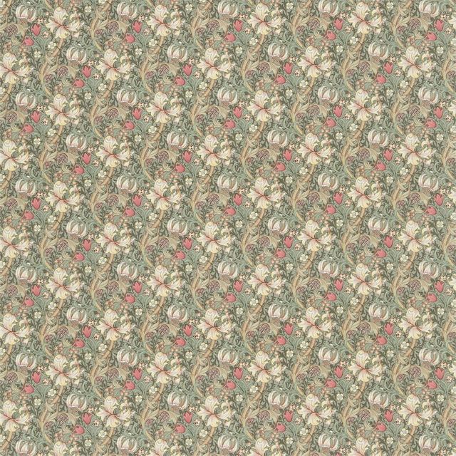 William Morris Morris Fabric Compendium I, II & III Golden Lily Minor Artichoke/Vanilla