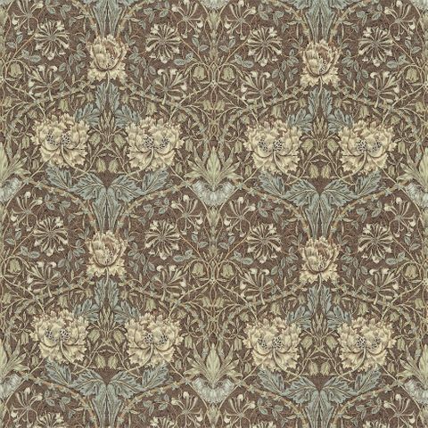 Honeysuckle & Tulip Bullrush/Slate Morris Upholstery Fabric