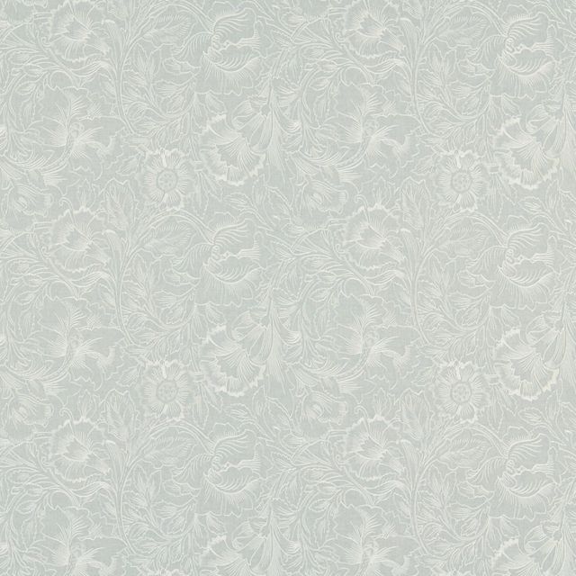 William Morris Morris Pure Fabrics Pure Poppy Embroidery Wild Mint