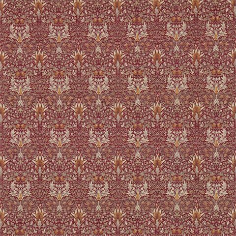 Snakeshead Claret/Gold Upholstery Fabric