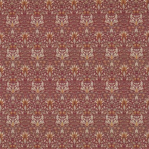 Snakeshead Claret/Gold Upholstery Fabric