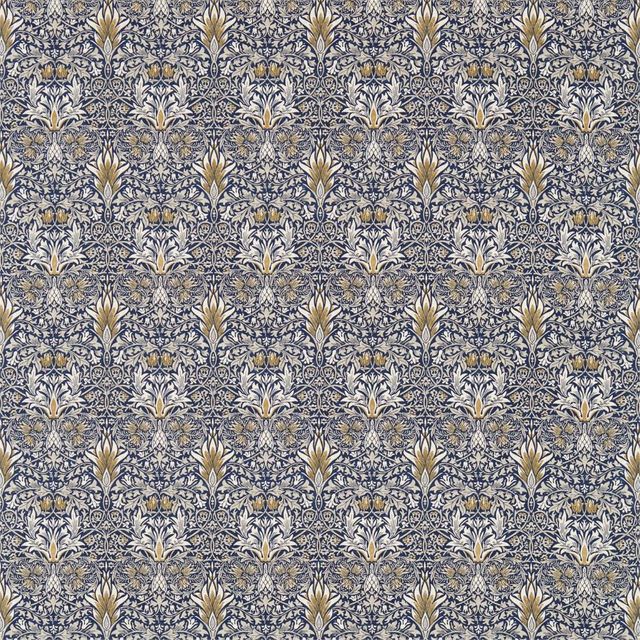 William Morris Morris The Craftsman Bestsellers Fabrics Snakeshead Indigo/Hemp