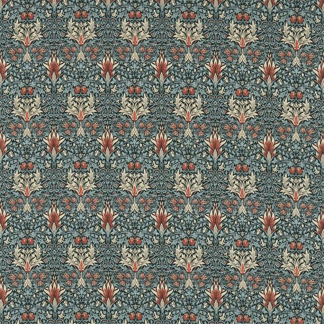 William Morris Morris The Craftsman Bestsellers Fabrics Snakeshead Thistle/Russet
