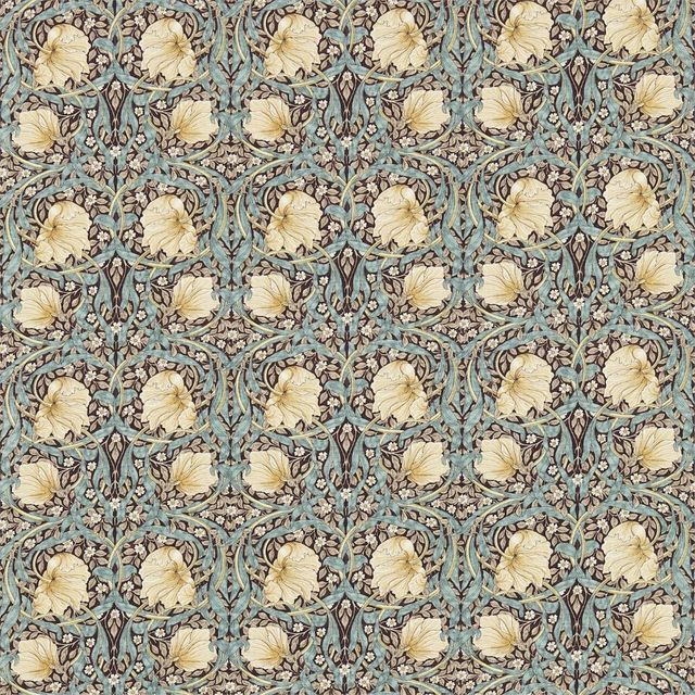 William Morris Morris The Craftsman Bestsellers Fabrics Pimpernel Bullrush/Slate
