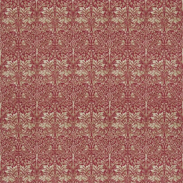 William Morris Morris Volume IV - Prints & Weaves Brer Rabbit Red/Hemp Upholstery Fabric