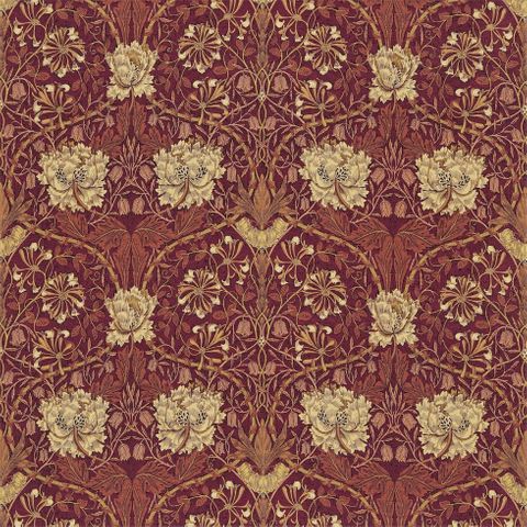 Honeysuckle & Tulip Brick/Russet Upholstery Fabric
