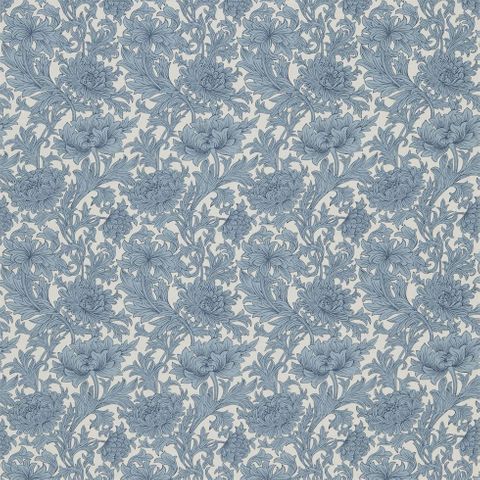 Chrysanthemum Toile Woad/Chalk Upholstery Fabric