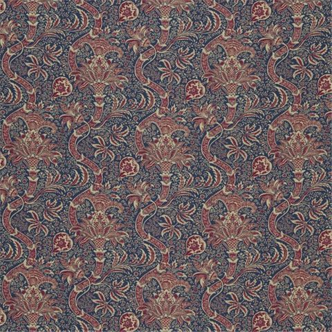 Indian Indigo/Red Upholstery Fabric