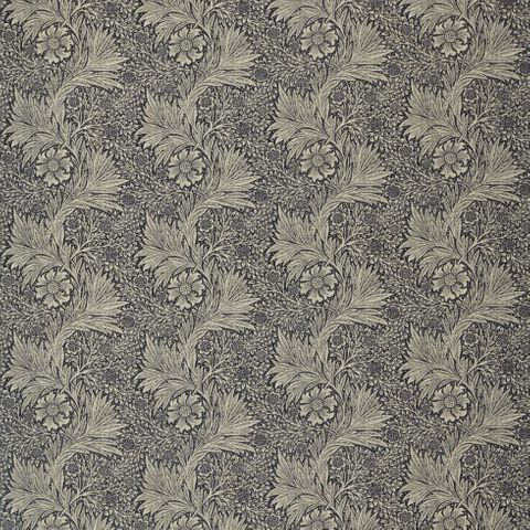 Pure Marigold Print Black Ink Upholstery Fabric