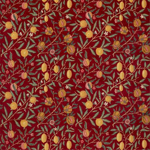 Fruit Velvet Madder/Bayleaf Upholstery Fabric