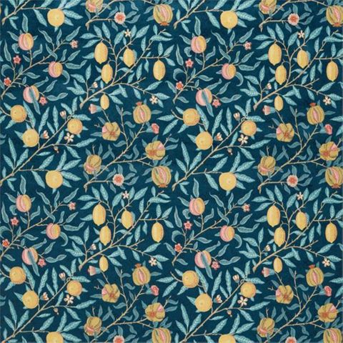 Fruit Velvet Indigo/Slate Upholstery Fabric