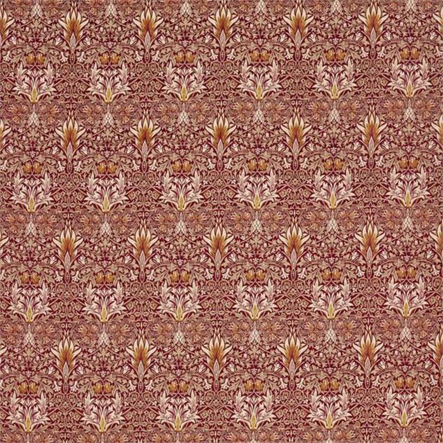 William Morris Rouen Morris Velvets Fabrics Snakeshead Velvet Crimson/Saffron