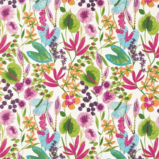 Harlequin Amazilia Nalina Flamingo / Papaya / Loganberry