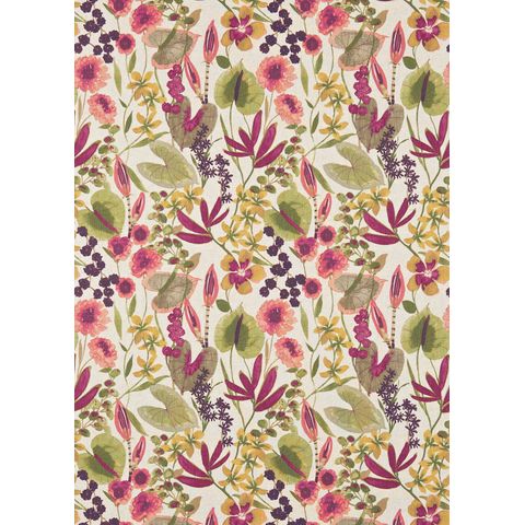 Nalina Peach/Mango/Olive Upholstery Fabric
