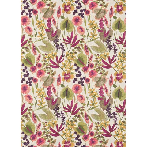 Nalina Peach/Mango/Olive Upholstery Fabric