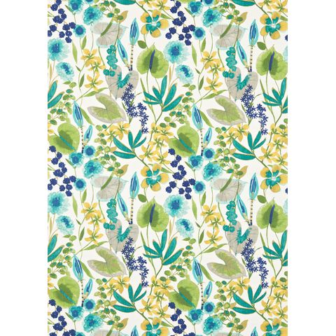 Nalina Zest / Lagoon / Gooseberry Upholstery Fabric
