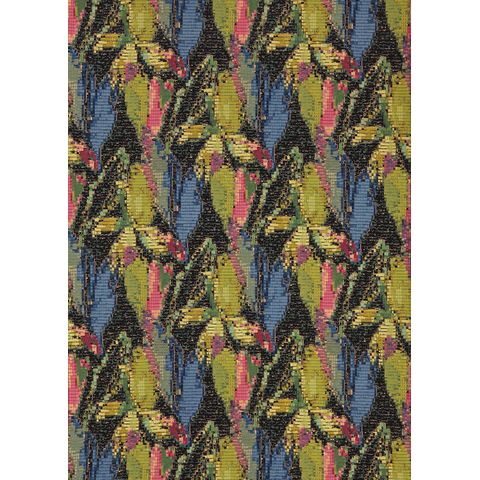 Congo Flamingo / Indigo / Olive Upholstery Fabric