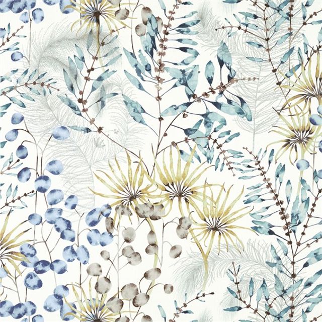 Postelia Lagoon/Linden Upholstery Fabric