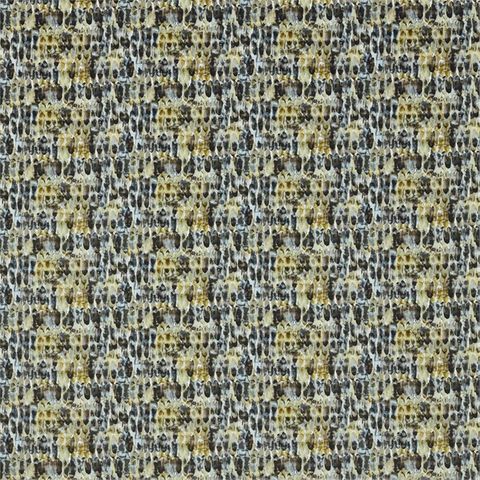 Kelambu Graphite/Mustard Upholstery Fabric