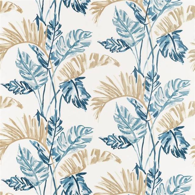 Harlequin Atelier Fabrics Toshiko Ink / Sky / Stone Upholstery Fabric