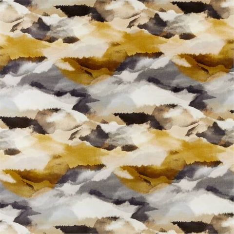 Minako Gold / Charcoal Upholstery Fabric