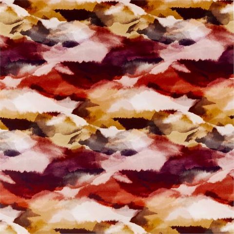 Minako Indigo / Fuchsia / Mandarin Upholstery Fabric