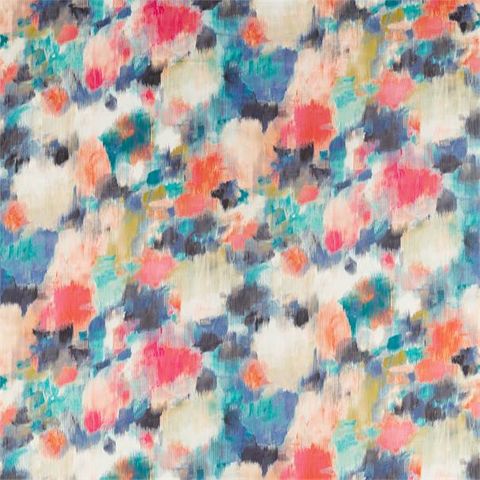 Exuberance Teal / Fuchsia / Mandarin Upholstery Fabric