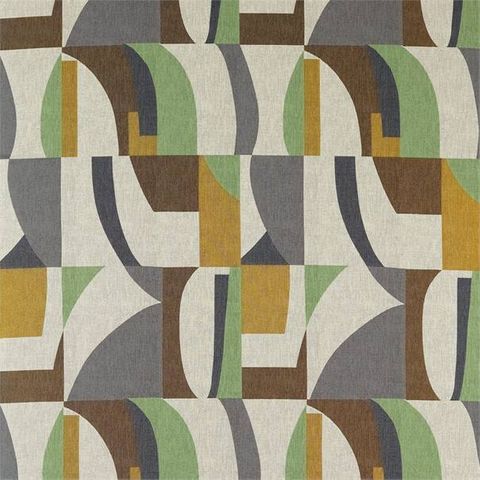 Bodega Saffron / Charcoal / Wasabi Voile Fabric