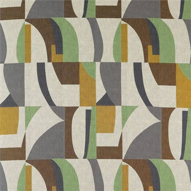 Harlequin Atelier Fabrics Bodega Saffron / Charcoal / Wasabi