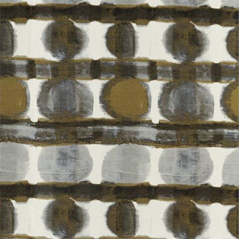 Delphis Charcoal/Gold Voile Fabric